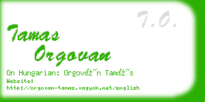 tamas orgovan business card